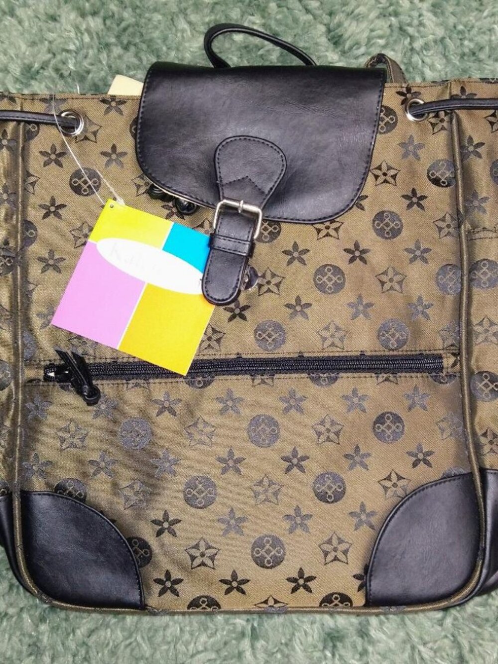 Vintage Kalencom Monogram Backpack Diaper Bag Style 606 NWT